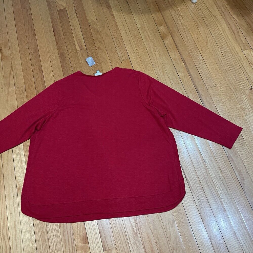 J Jill Casual V Neck Blouse Top Womens Plus Size 4X Cotton Blend NEW WITH TAGS - Picture 9 of 12